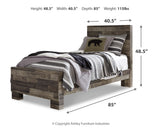 Derekson Multi Gray Twin Panel Bed, Dresser and Mirror (Online Special Price) - Ornate Home