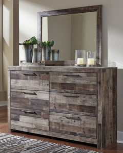 Derekson Multi Gray Twin Panel Bed, Dresser and Mirror - Ornate Home