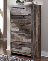 Derekson Multi Gray Twin Panel Bedroom Set with Chest (Online Special Price) - Ornate Home