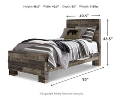 Derekson Multi Gray Twin Panel Bedroom Set with Dresser - Ornate Home