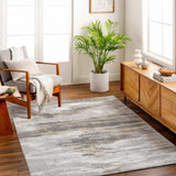 Derex Abstract Gray Rug - Ornate Home