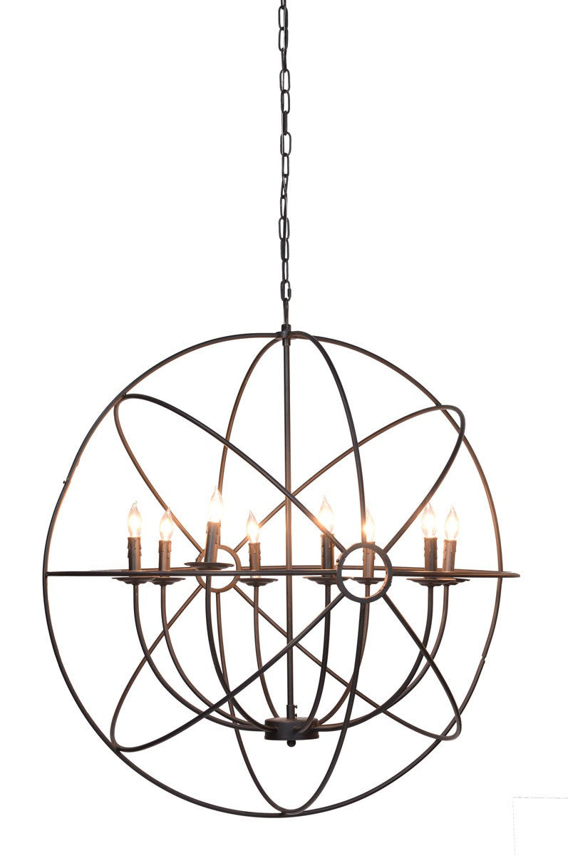 Classic Home Derince Iron Chandelier Large wBulb - Thumbnail 2