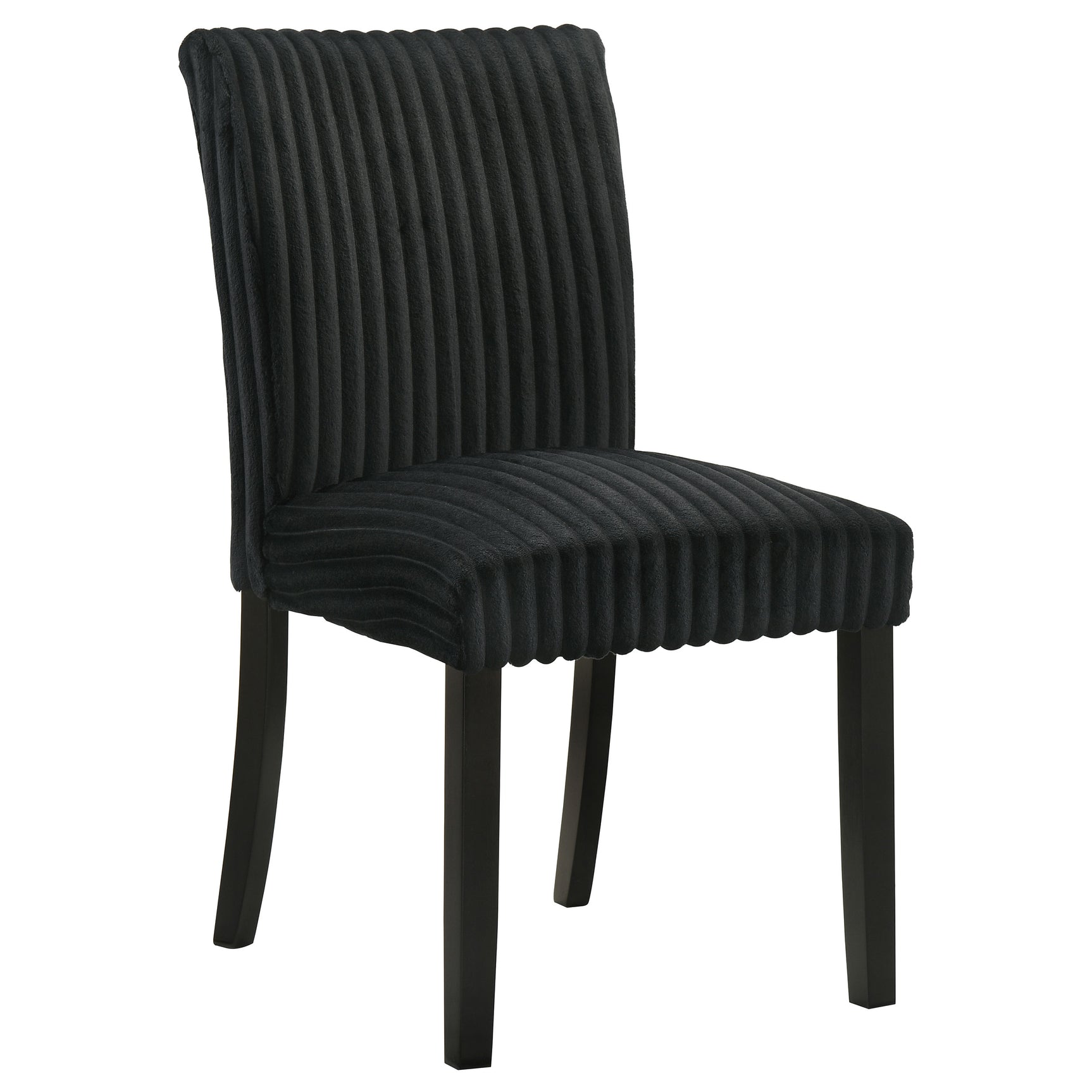 Dermott Black Upholstered Parson Dining Side Chair (Set of 2) - Ornate Home