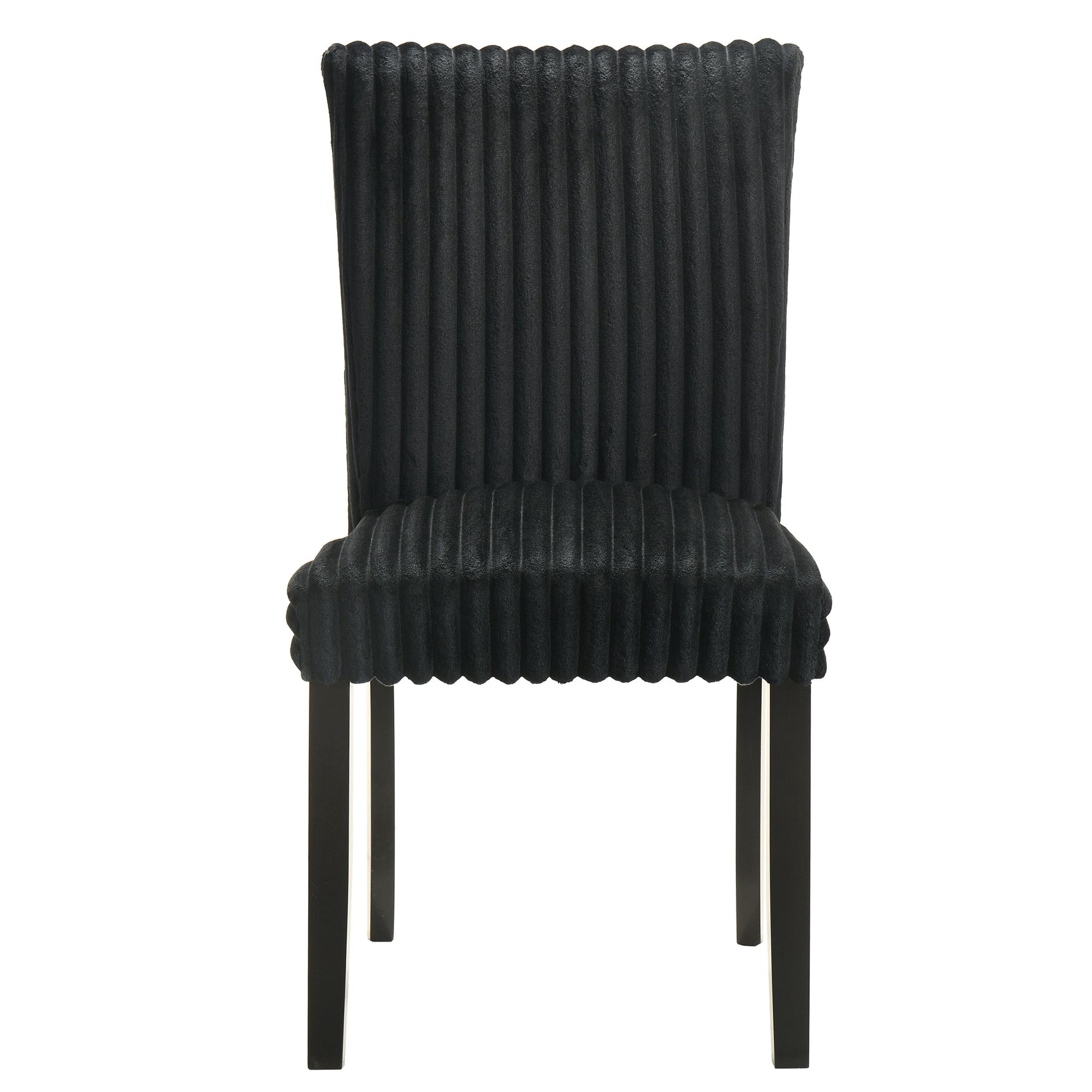 Dermott Black Upholstered Parson Dining Side Chair (Set of 2) - Ornate Home