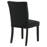 Dermott Black Upholstered Parson Dining Side Chair (Set of 2) - Ornate Home