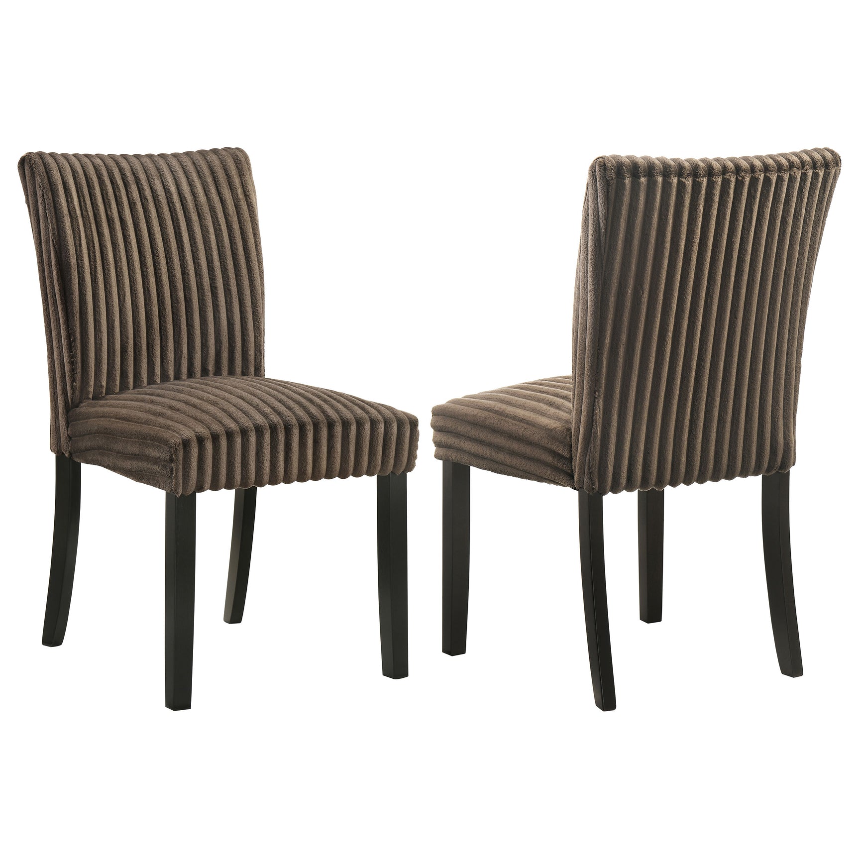 Dermott Chocolate Upholstered Parson Dining Side Chair (Set of 2) - Ornate Home