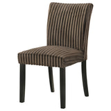 Dermott Chocolate Upholstered Parson Dining Side Chair (Set of 2) - Ornate Home