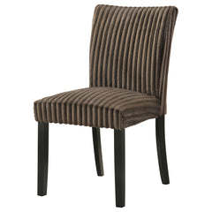 Dermott Chocolate Upholstered Parson Dining Side Chair (Set of 2) - Ornate Home