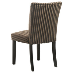 Dermott Chocolate Upholstered Parson Dining Side Chair (Set of 2) - Ornate Home