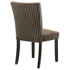 Dermott Chocolate Upholstered Parson Dining Side Chair (Set of 2) - Ornate Home