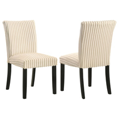 Dermott Cream Upholstered Parson Dining Side Chair (Set of 2) - Ornate Home