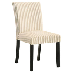 Dermott Cream Upholstered Parson Dining Side Chair (Set of 2) - Ornate Home