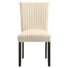 Dermott Cream Upholstered Parson Dining Side Chair (Set of 2) - Ornate Home