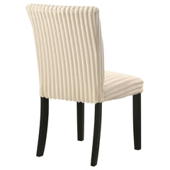 Dermott Cream Upholstered Parson Dining Side Chair (Set of 2) - Ornate Home