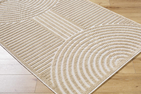 Deron Beige Washable Area Rug - Ornate Home