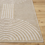 Deron Beige Washable Area Rug - Ornate Home