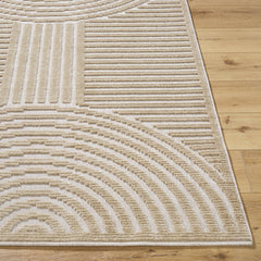 Deron Beige Washable Area Rug - Ornate Home
