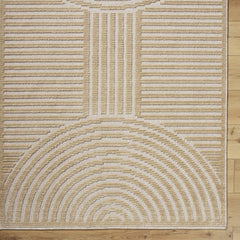 Deron Beige Washable Area Rug - Ornate Home