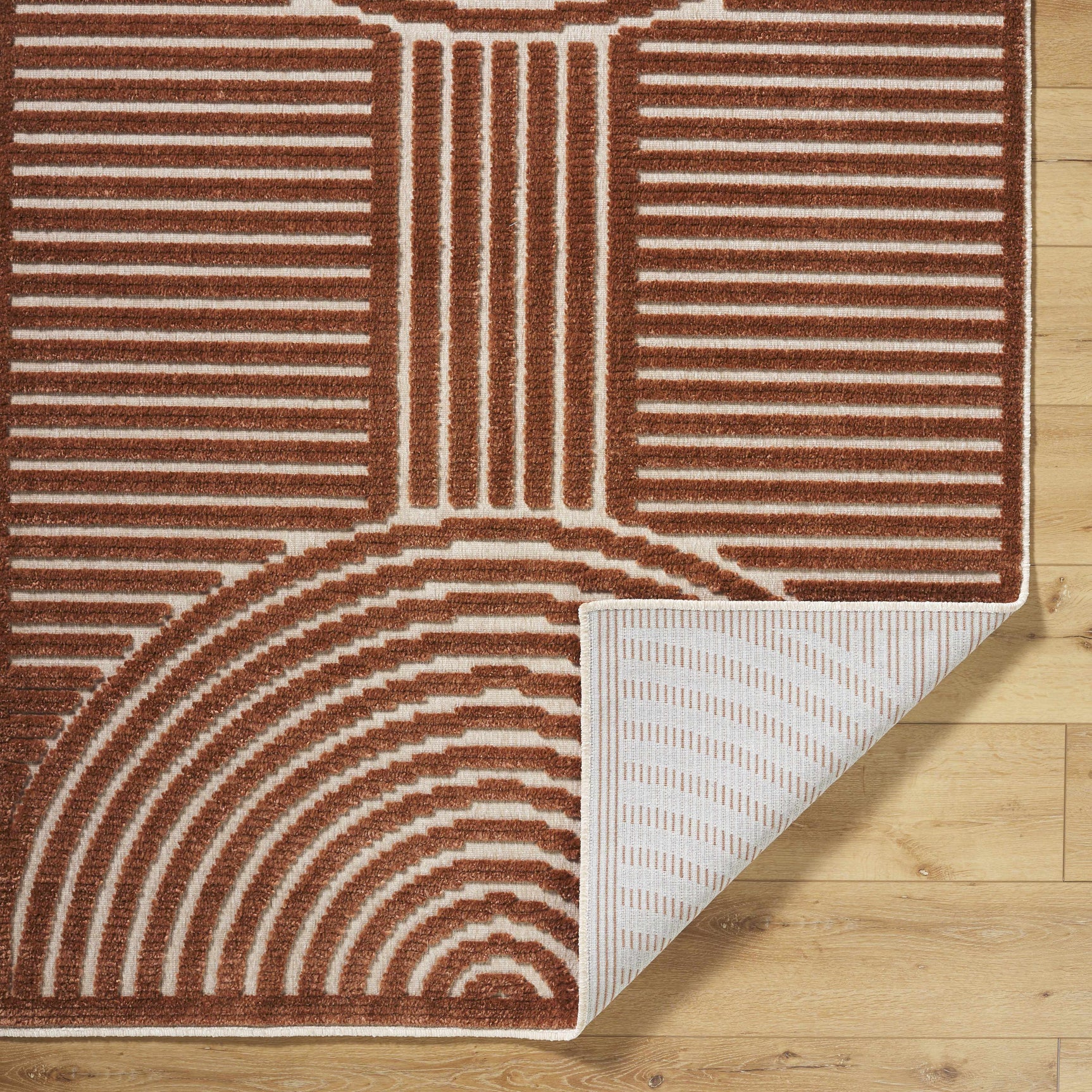 Deron Brown Washable Area Rug - Ornate Home