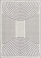 Deron Gray Rainbow Washable Rug - Ornate Home