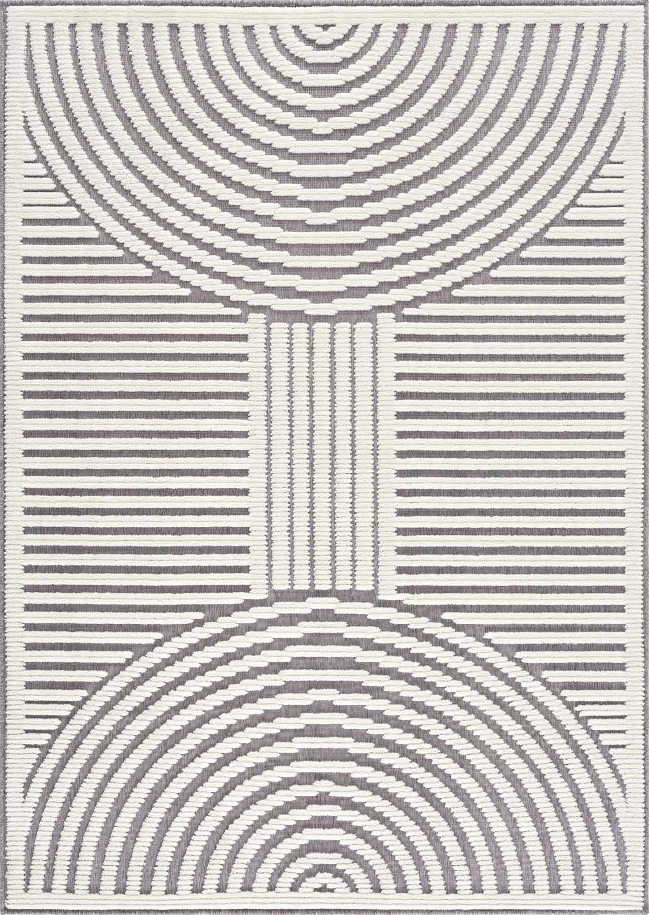 Deron Gray Rainbow Washable Rug - Ornate Home