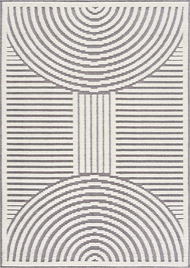 Deron Gray Rainbow Washable Rug - Ornate Home