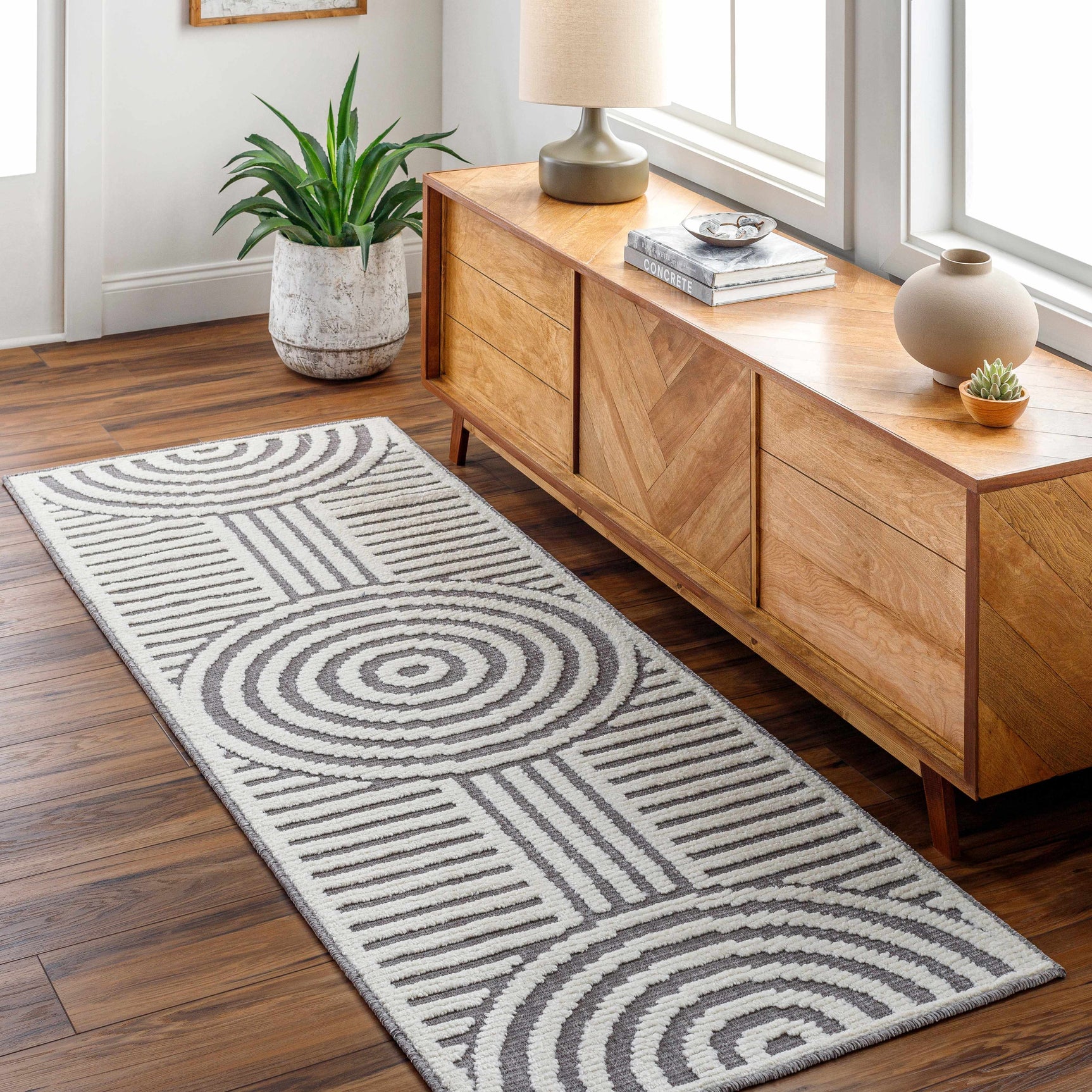 Deron Gray Rainbow Washable Rug - Ornate Home