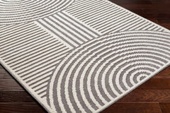 Deron Gray Rainbow Washable Rug - Ornate Home