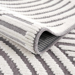 Deron Gray Rainbow Washable Rug - Ornate Home