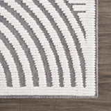 Deron Gray Rainbow Washable Rug - Ornate Home