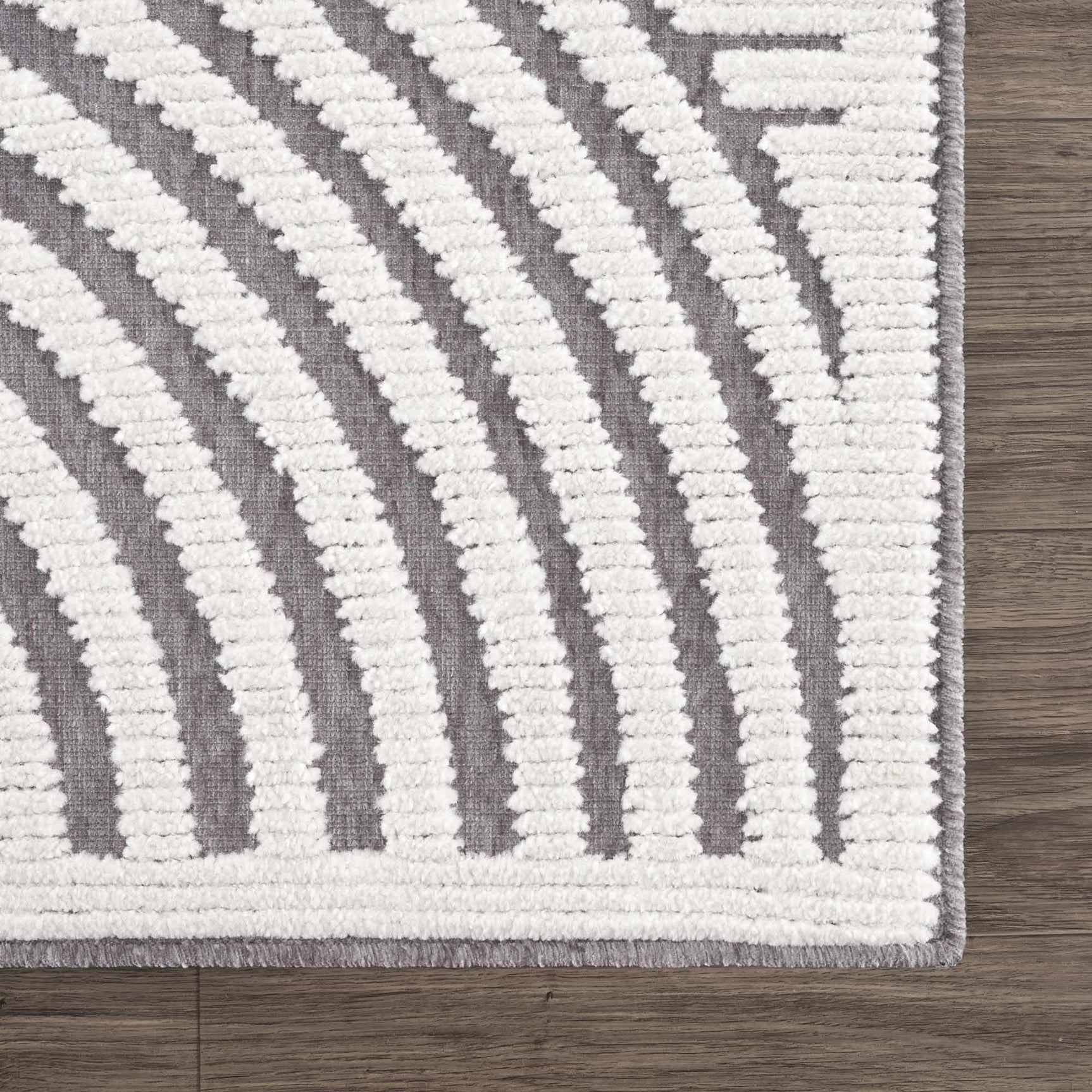 Deron Gray Rainbow Washable Rug - Ornate Home