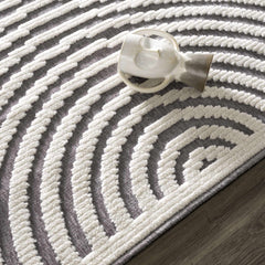 Deron Gray Rainbow Washable Rug - Ornate Home