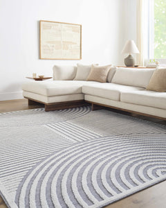 Deron Gray Rainbow Washable Rug - Ornate Home