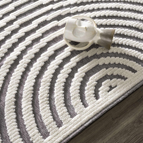 Deron Gray Washable Area Rug - Ornate Home