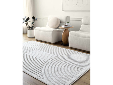 Deron Ivory 3D Rainbow Washable Rug - Ornate Home