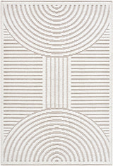 Deron Ivory 3D Rainbow Washable Rug - Ornate Home
