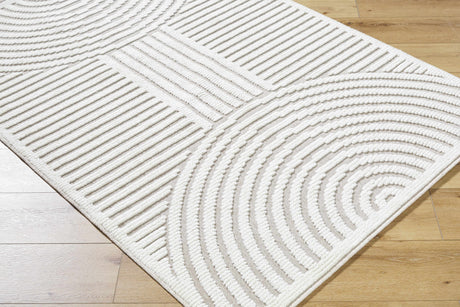 Deron Ivory 3D Rainbow Washable Rug - Ornate Home