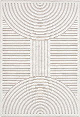 Deron Ivory 3D Rainbow Washable Rug - Ornate Home