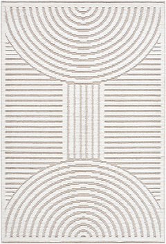 Deron Ivory 3D Rainbow Washable Rug - Ornate Home