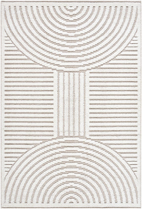 Deron Ivory 3D Rainbow Washable Rug - Ornate Home