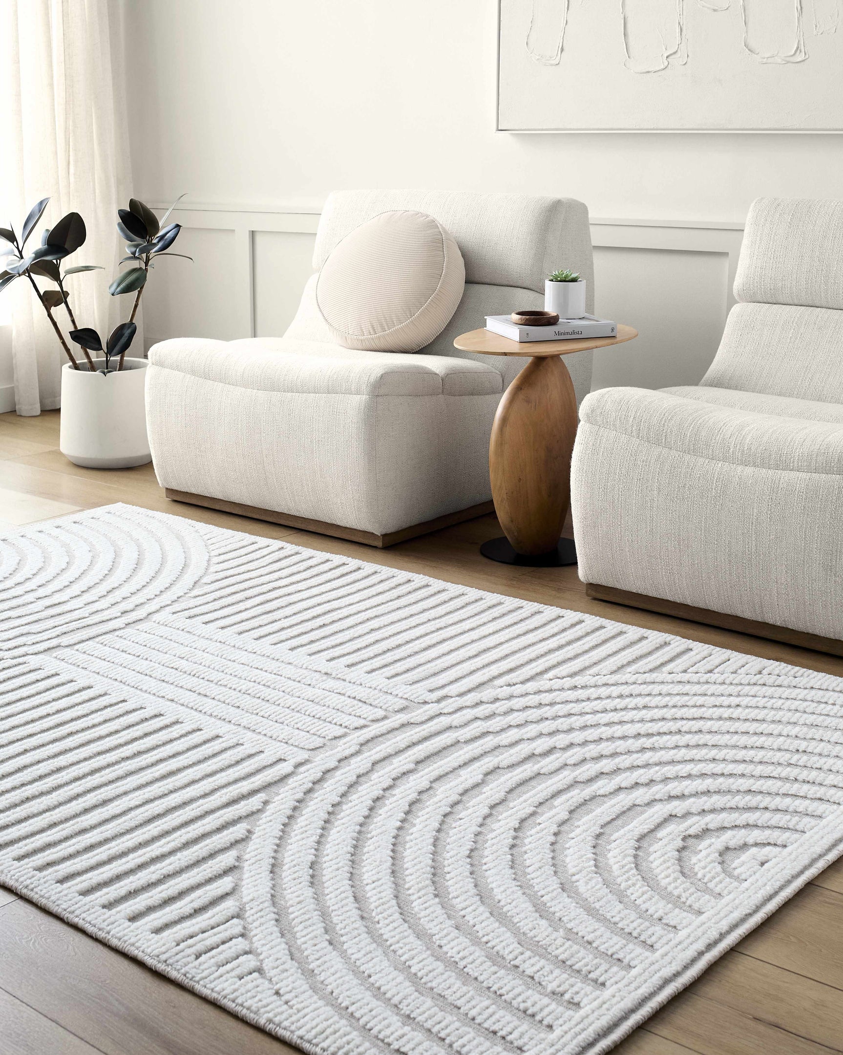 Deron Ivory 3D Rainbow Washable Rug - Ornate Home