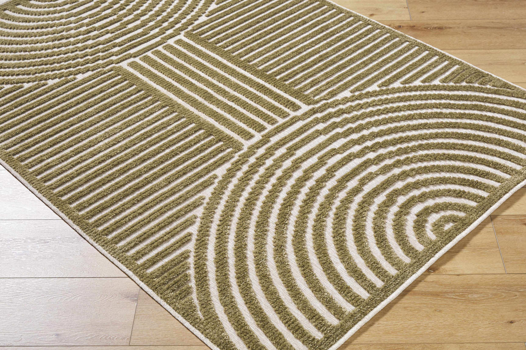 Deron Khaki Washable Area Rug - Ornate Home