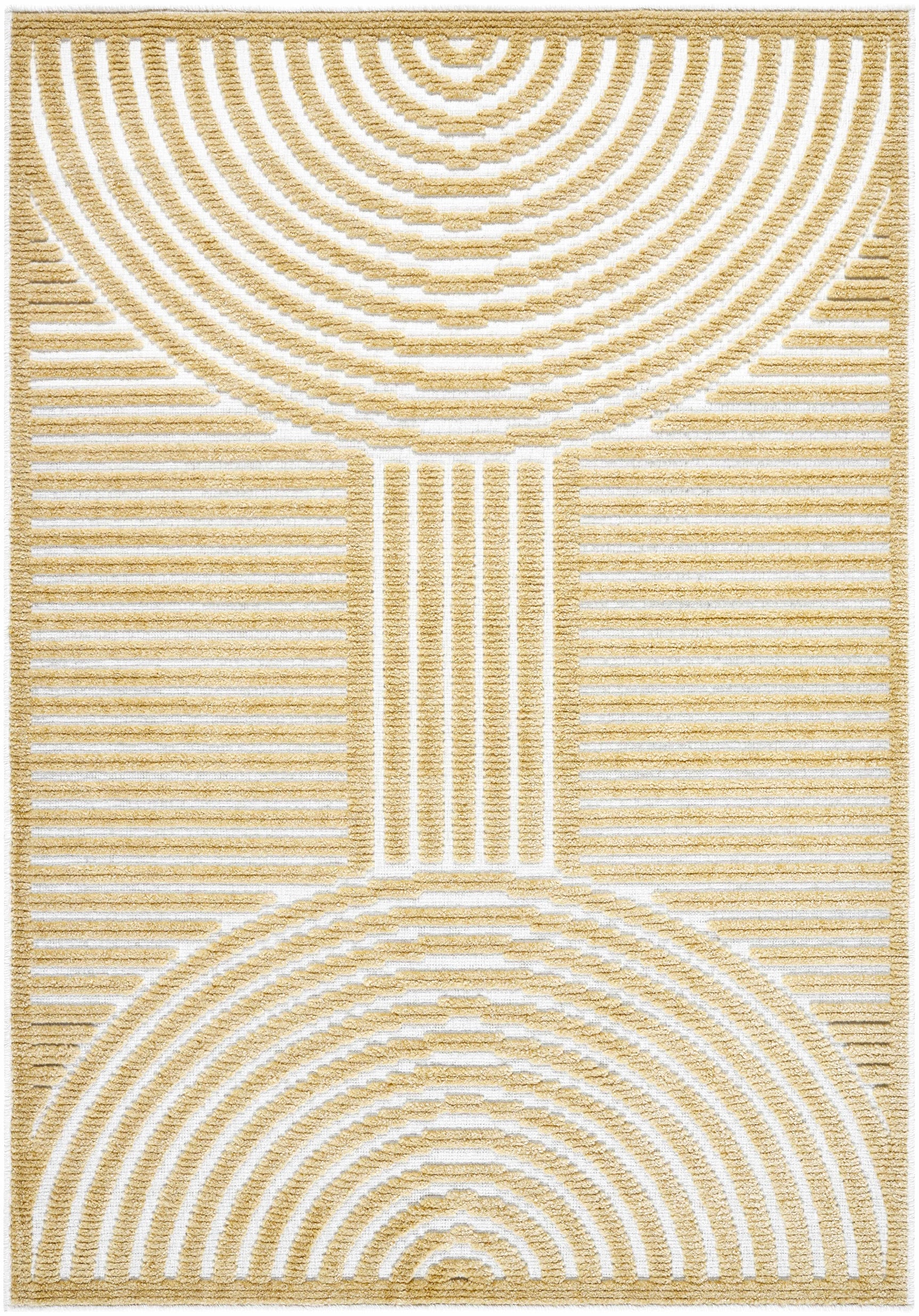 Deron Mustard Washable Area Rug - Ornate Home