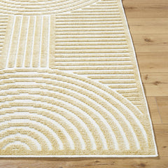Deron Mustard Washable Area Rug - Ornate Home