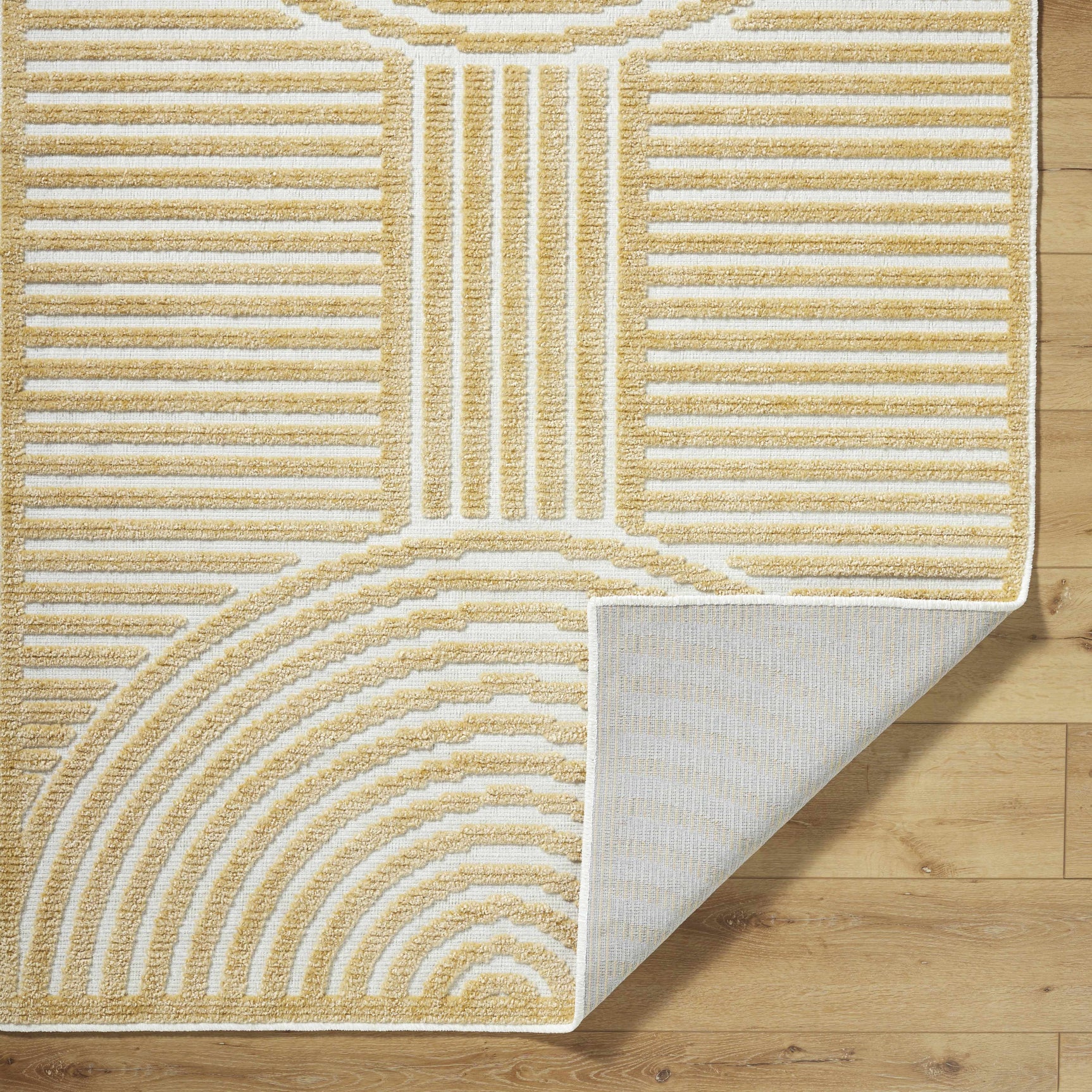 Deron Mustard Washable Area Rug - Ornate Home