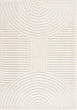 Deron White Washable 3D Rug - Ornate Home