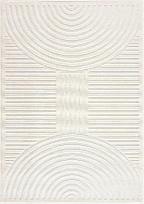 Deron White Washable 3D Rug - Ornate Home