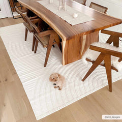 Deron White Washable 3D Rug - Ornate Home