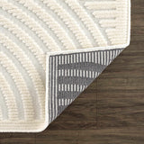 Deron White Washable 3D Rug - Ornate Home