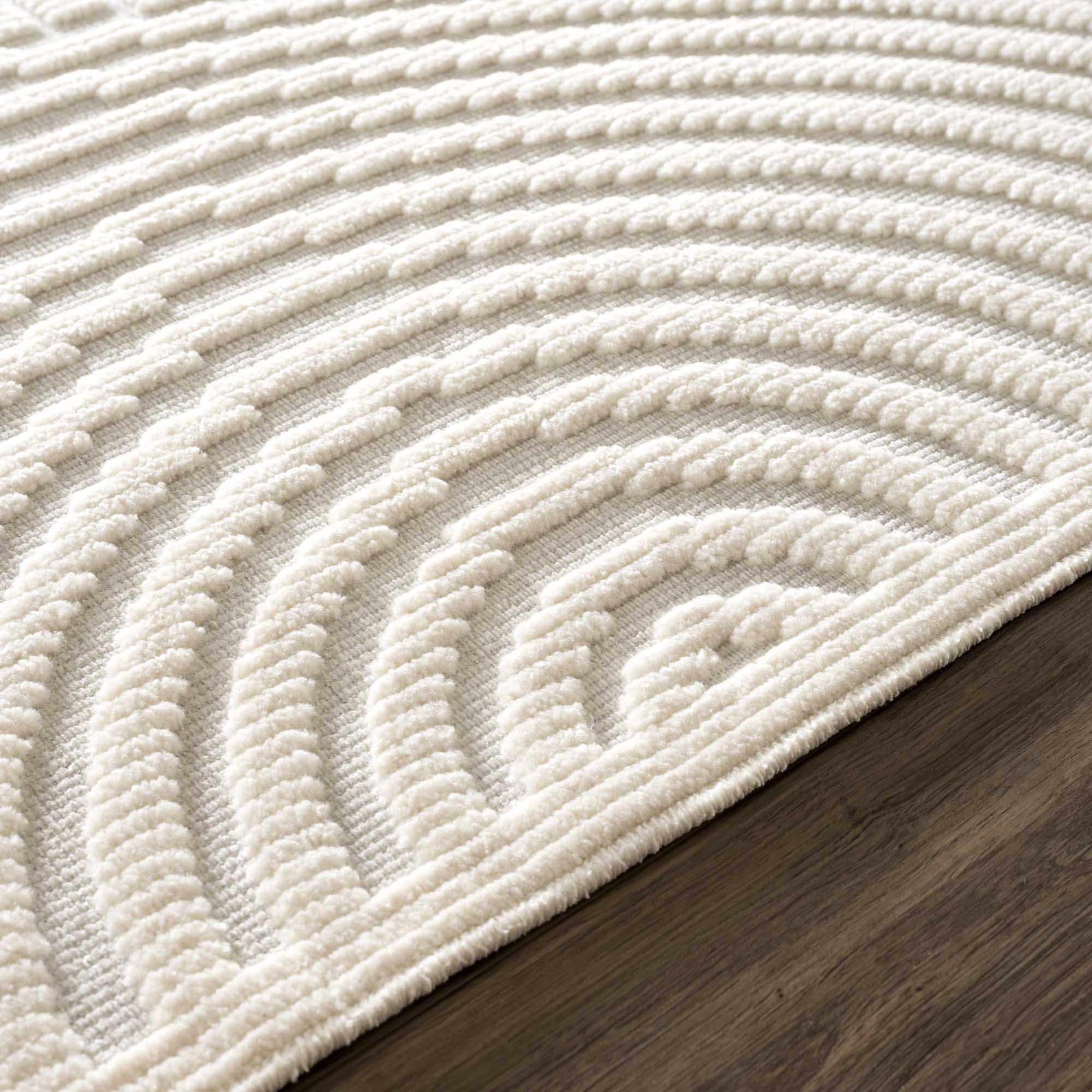 Deron White Washable 3D Rug - Ornate Home